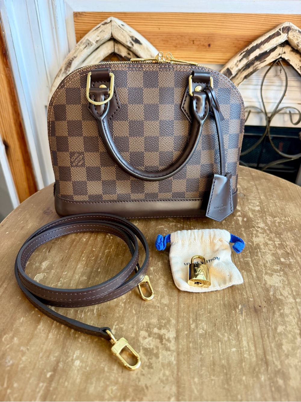 Louis Vuitton Alma BB in Damier Ebene crossbody